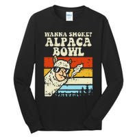 Alpaca Bowl Weed Funny Cannabis 420 Stoner Gift Tall Long Sleeve T-Shirt