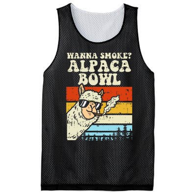 Alpaca Bowl Weed Funny Cannabis 420 Stoner Gift Mesh Reversible Basketball Jersey Tank