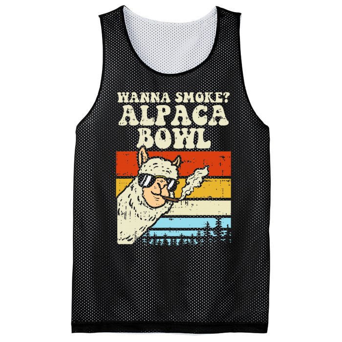 Alpaca Bowl Weed Funny Cannabis 420 Stoner Gift Mesh Reversible Basketball Jersey Tank