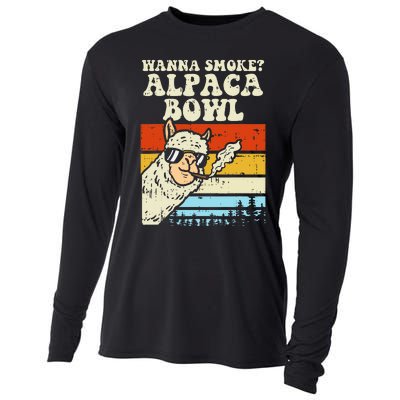 Alpaca Bowl Weed Funny Cannabis 420 Stoner Gift Cooling Performance Long Sleeve Crew