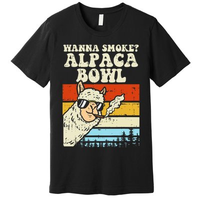 Alpaca Bowl Weed Funny Cannabis 420 Stoner Gift Premium T-Shirt