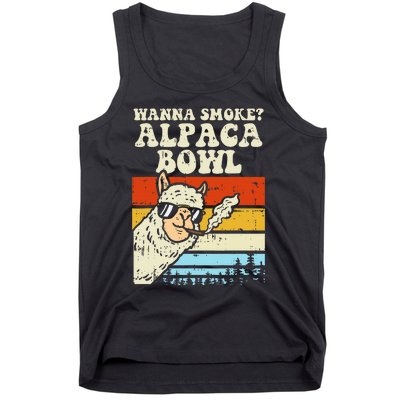 Alpaca Bowl Weed Funny Cannabis 420 Stoner Gift Tank Top