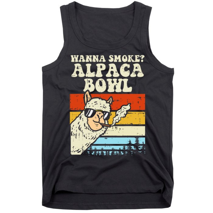 Alpaca Bowl Weed Funny Cannabis 420 Stoner Gift Tank Top