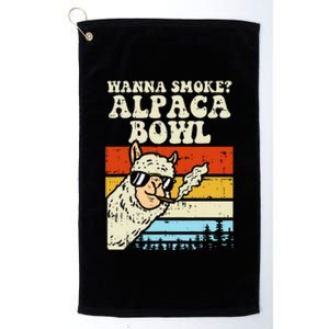 Alpaca Bowl Weed Funny Cannabis 420 Stoner Gift Platinum Collection Golf Towel