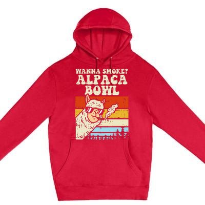 Alpaca Bowl Weed Funny Cannabis 420 Stoner Gift Premium Pullover Hoodie