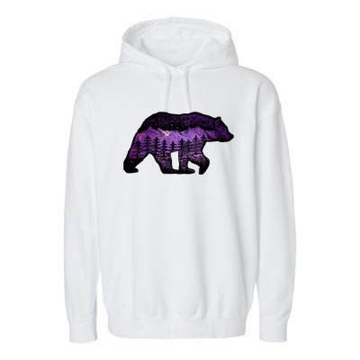 Alaskan Bear With Lake & Mountain Souvenir Garment-Dyed Fleece Hoodie