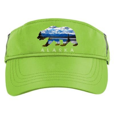 Alaskan Bear With Lake And Mountain Souvenir Gift Adult Drive Performance Visor