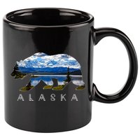 Alaskan Bear With Lake And Mountain Souvenir Gift 11oz C Handle Ceramic Mug