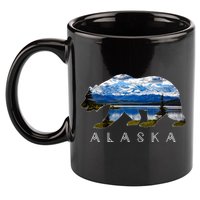 Alaskan Bear With Lake And Mountain Souvenir Gift 11oz C Handle Ceramic Mug
