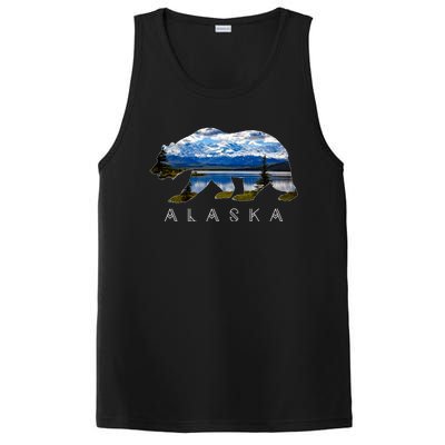 Alaskan Bear With Lake And Mountain Souvenir Gift PosiCharge Competitor Tank