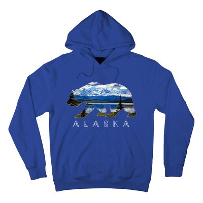 Alaskan Bear With Lake And Mountain Souvenir Gift Hoodie