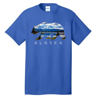 Alaskan Bear With Lake And Mountain Souvenir Gift Tall T-Shirt