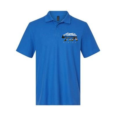 Alaskan Bear With Lake And Mountain Souvenir Gift Softstyle Adult Sport Polo