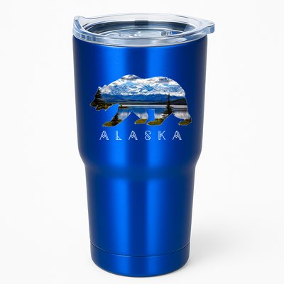 Alaskan Bear With Lake And Mountain Souvenir Gift Tumbler
