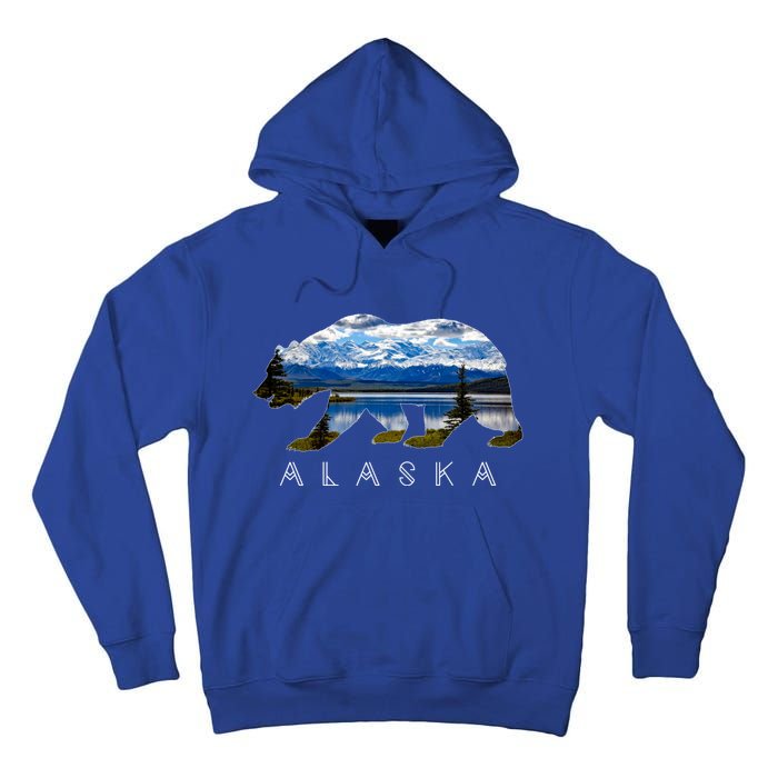 Alaskan Bear With Lake And Mountain Souvenir Gift Tall Hoodie