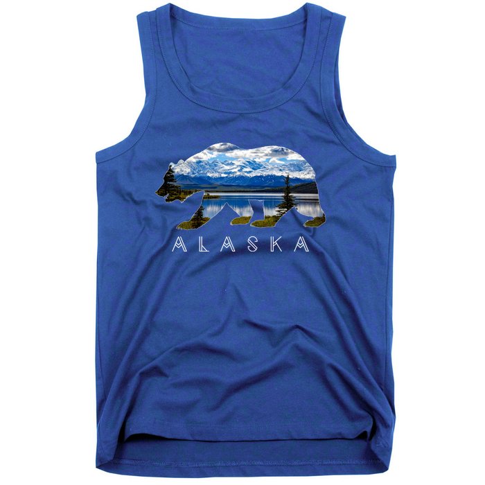 Alaskan Bear With Lake And Mountain Souvenir Gift Tank Top