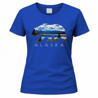 Alaskan Bear With Lake And Mountain Souvenir Gift Women's T-Shirt