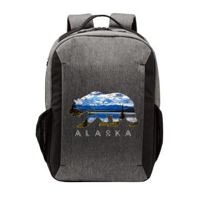 Alaskan Bear With Lake And Mountain Souvenir Gift Vector Backpack