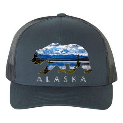 Alaskan Bear With Lake And Mountain Souvenir Gift Yupoong Adult 5-Panel Trucker Hat