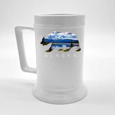 Alaskan Bear With Lake And Mountain Souvenir Gift Beer Stein