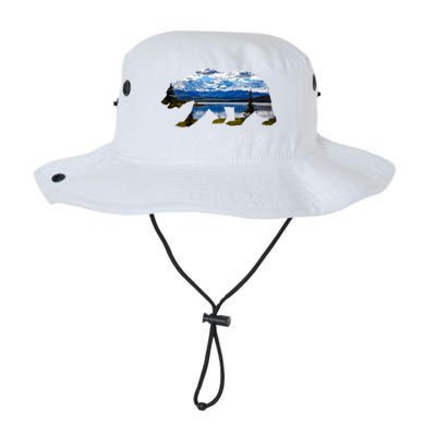 Alaskan Bear With Lake And Mountain Souvenir Gift Legacy Cool Fit Booney Bucket Hat