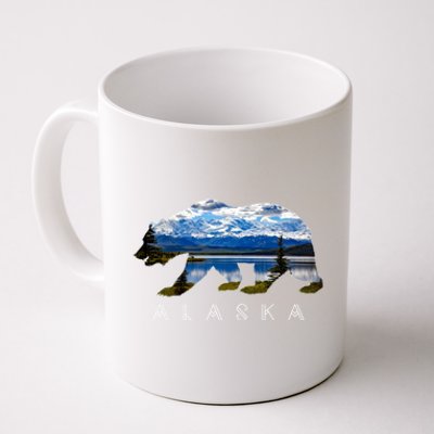 Alaskan Bear With Lake And Mountain Souvenir Gift Coffee Mug