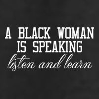 A Black Woman Is Speaking Listen And Learn Golf Towel