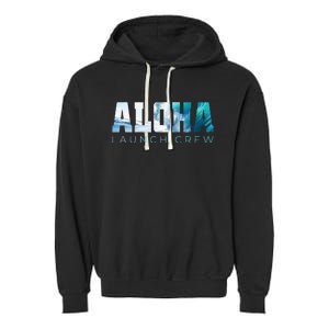 Aloha Big Wave Surf Camo Ocean In Honolulu Hawaii Oahu Maui Garment-Dyed Fleece Hoodie