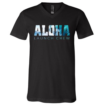 Aloha Big Wave Surf Camo Ocean In Honolulu Hawaii Oahu Maui V-Neck T-Shirt