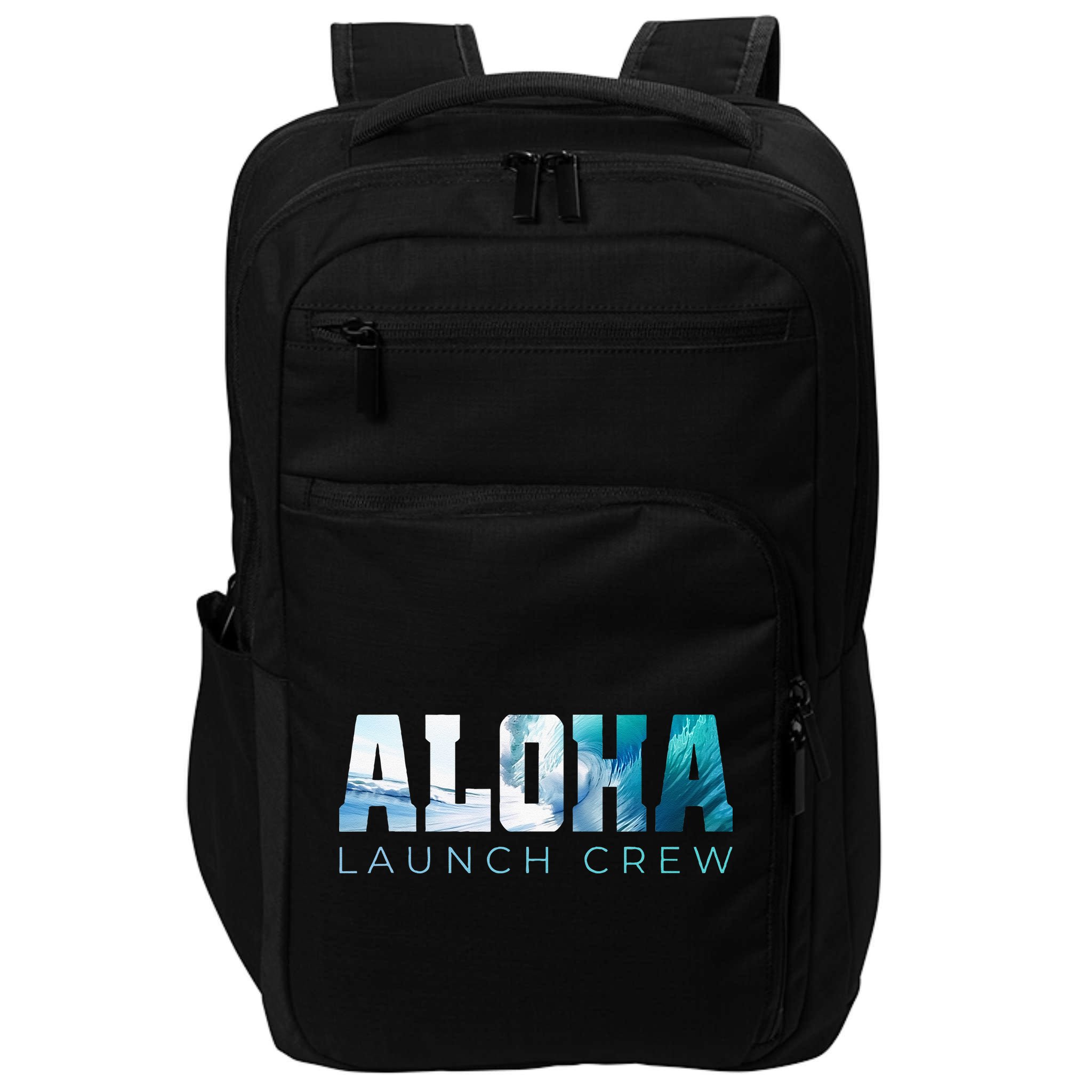 Aloha Big Wave Surf Camo Ocean In Honolulu Hawaii Oahu Maui Impact Tech Backpack