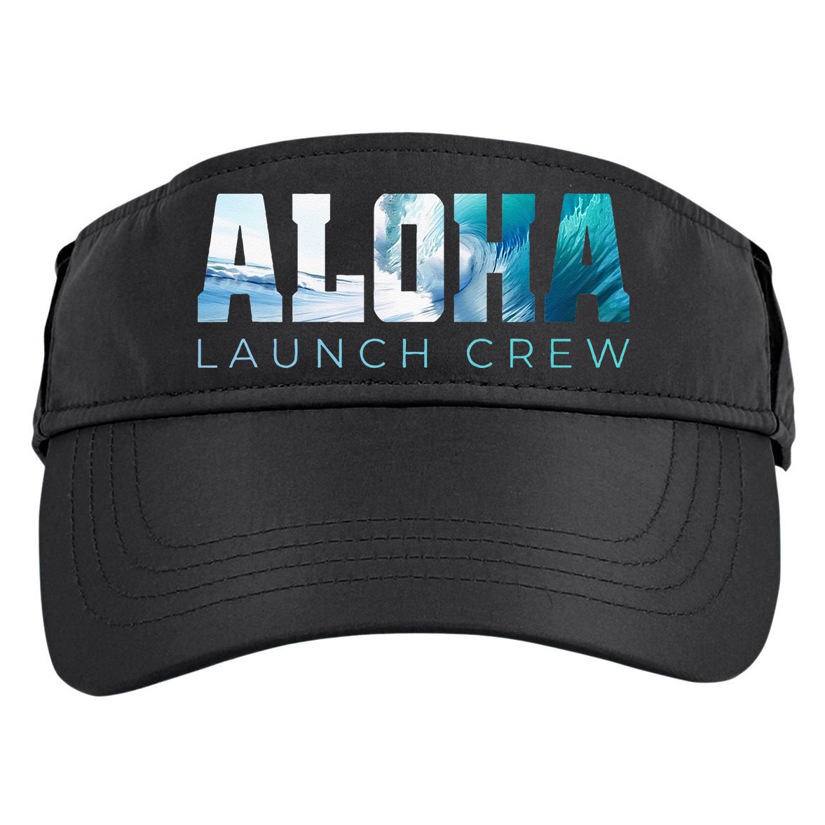 Aloha Big Wave Surf Camo Ocean In Honolulu Hawaii Oahu Maui Adult Drive Performance Visor