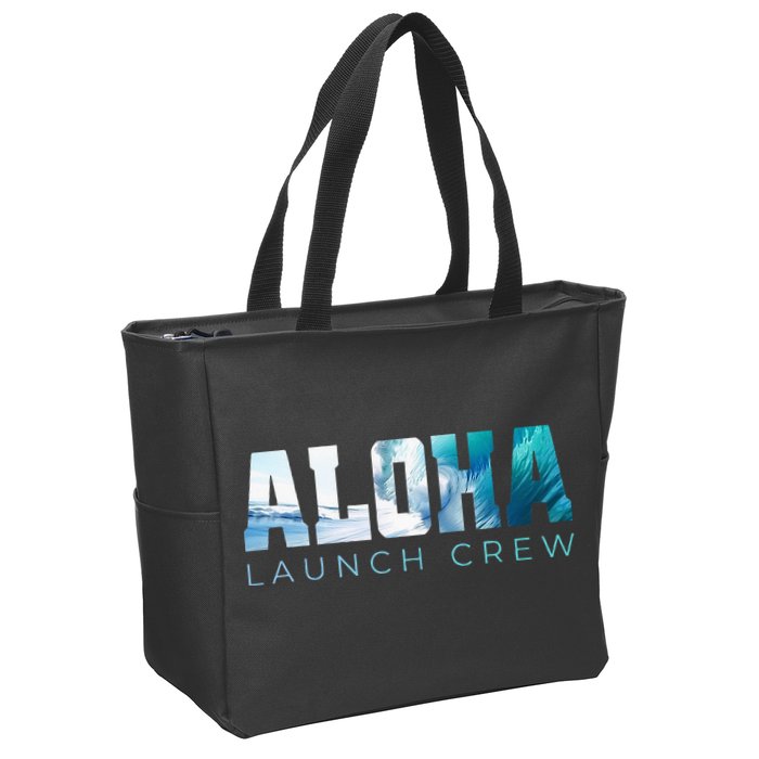 Aloha Big Wave Surf Camo Ocean In Honolulu Hawaii Oahu Maui Zip Tote Bag