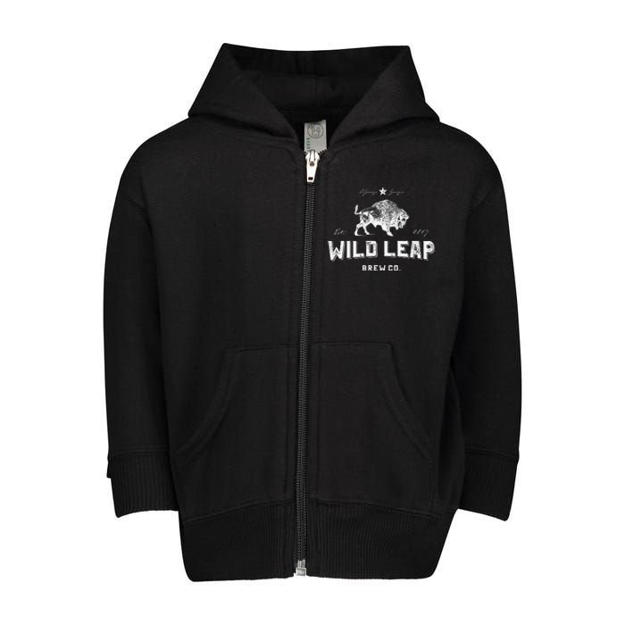 American Brewery Wild Leap Craft Beer Toddler Zip Fleece Hoodie