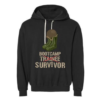 Army Bootcamp Workout Bootcamp Survivor Garment-Dyed Fleece Hoodie