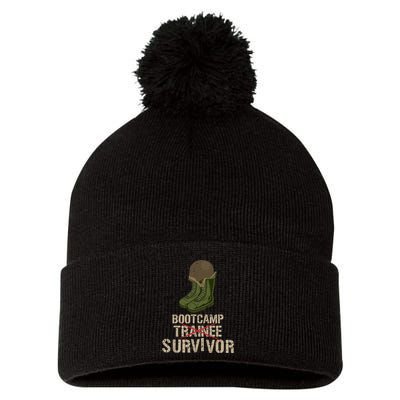 Army Bootcamp Workout Bootcamp Survivor Pom Pom 12in Knit Beanie