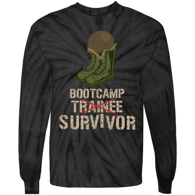 Army Bootcamp Workout Bootcamp Survivor Tie-Dye Long Sleeve Shirt