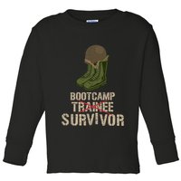 Army Bootcamp Workout Bootcamp Survivor Toddler Long Sleeve Shirt