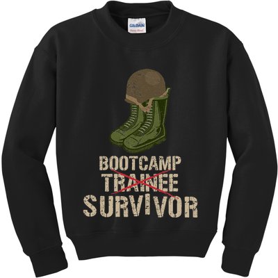 Army Bootcamp Workout Bootcamp Survivor Kids Sweatshirt