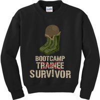 Army Bootcamp Workout Bootcamp Survivor Kids Sweatshirt