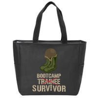 Army Bootcamp Workout Bootcamp Survivor Zip Tote Bag