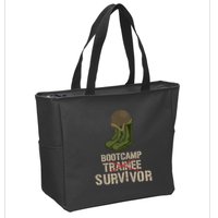 Army Bootcamp Workout Bootcamp Survivor Zip Tote Bag