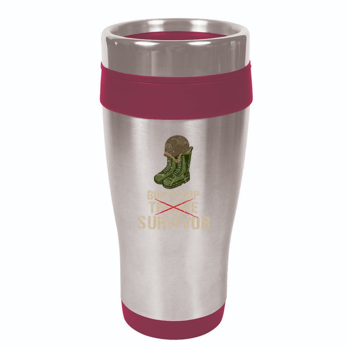 Army Bootcamp Workout Bootcamp Survivor 16oz Travel Tumbler