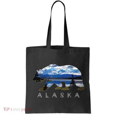 Alaskan Bear With Lake Mountain Souvenir Bag