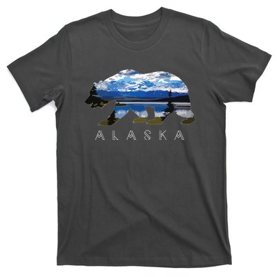 Alaskan Bear With Lake Mountain Souvenir T-Shirt