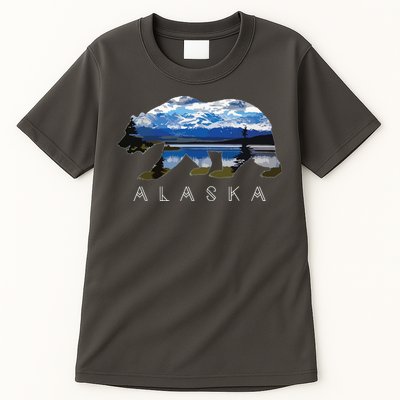 Alaskan Bear With Lake Mountain Souvenir Tall T-Shirt