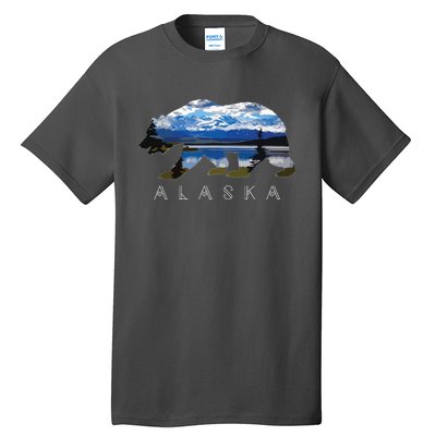 Alaskan Bear With Lake Mountain Souvenir Tall T-Shirt