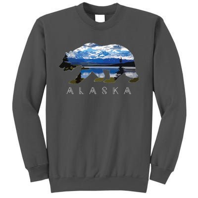 Alaskan Bear With Lake Mountain Souvenir Tall Sweatshirt