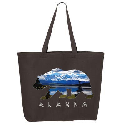 Alaskan Bear With Lake Mountain Souvenir 25L Jumbo Tote