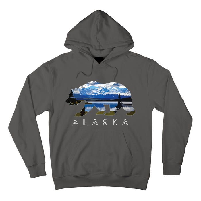 Alaskan Bear With Lake Mountain Souvenir Tall Hoodie