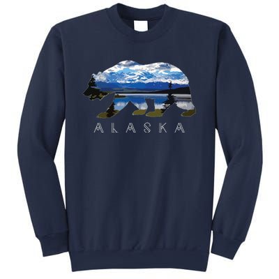 Alaskan Bear With Lake Mountain Souvenir Sweatshirt